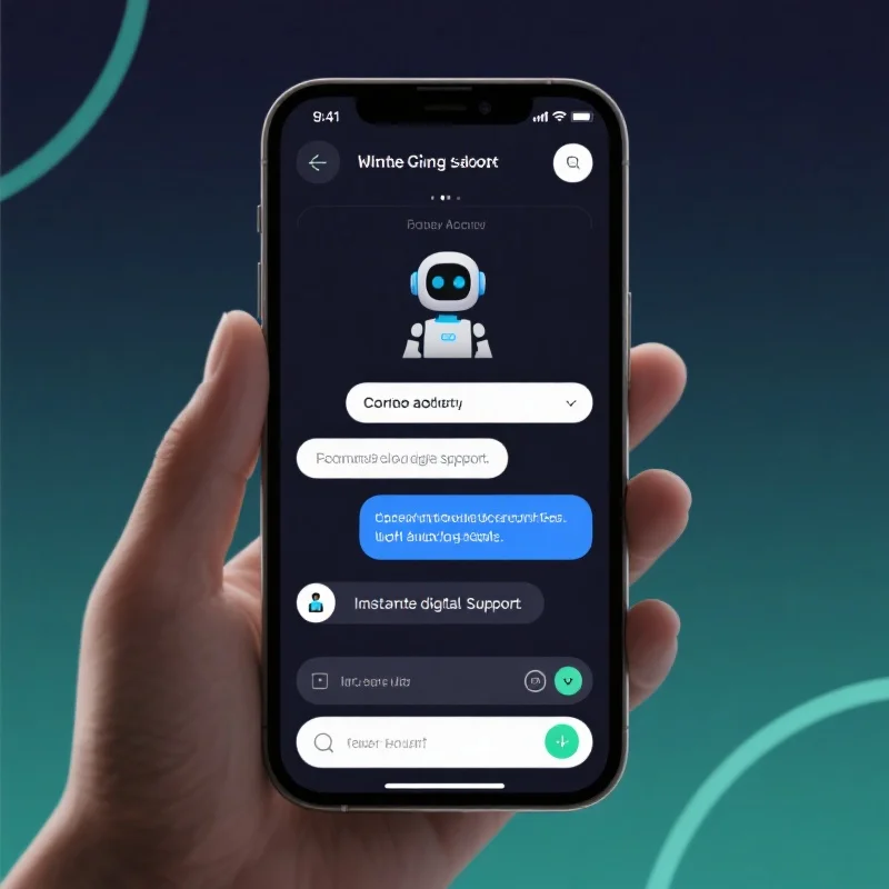 手机上显示的在线客服聊天界面